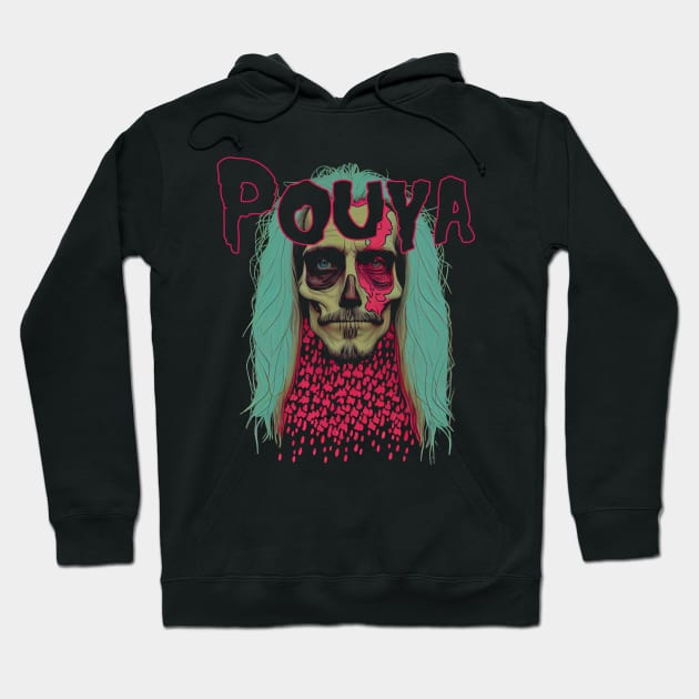 Rapper Pouya Retro Shorror Punk Skull Style | Vintage Graphic Hoodie by Soulphur Media